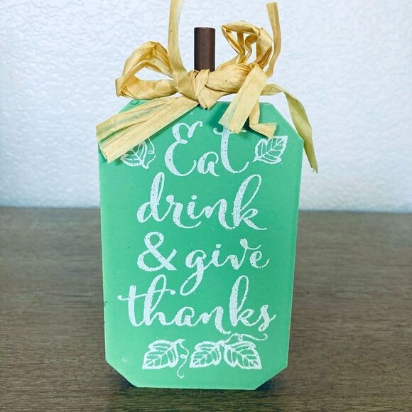 Fall Wooden Pumpkin Farmhouse Tier Tray Decor Sign - Picture 1 of 3